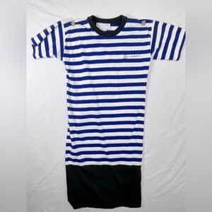 Vintage Adrienne Vittadini Striped Sport Tshirt Dress size M